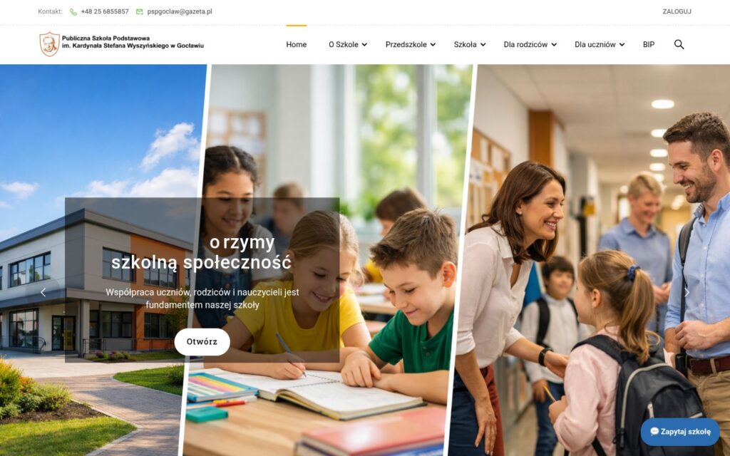 Strona Szkoły Podstawowej w Gocławiu
